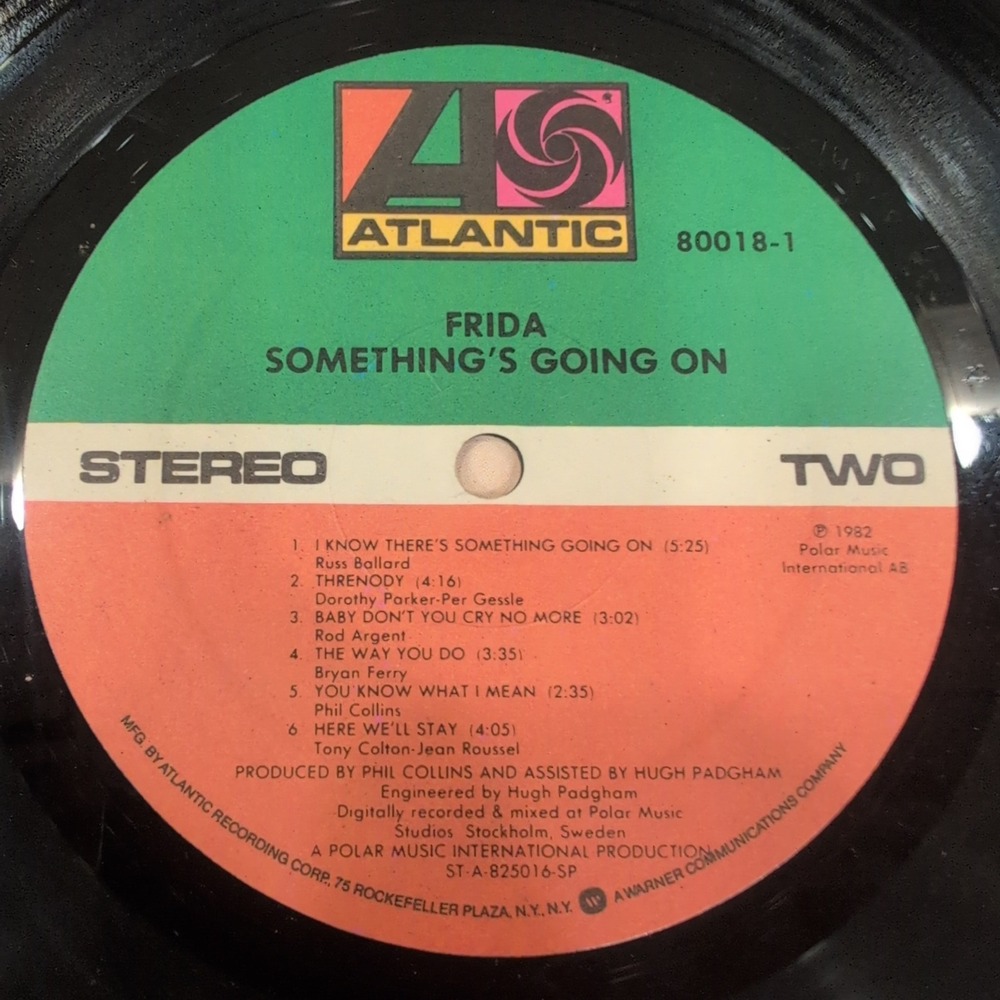 Frida Somethings Going On Vinyl LP 1982 Atlantic 80018-1 Phil Collins Produced - Picture 6 of 6